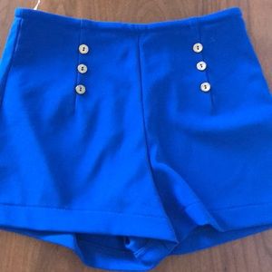 Hot blue shorts